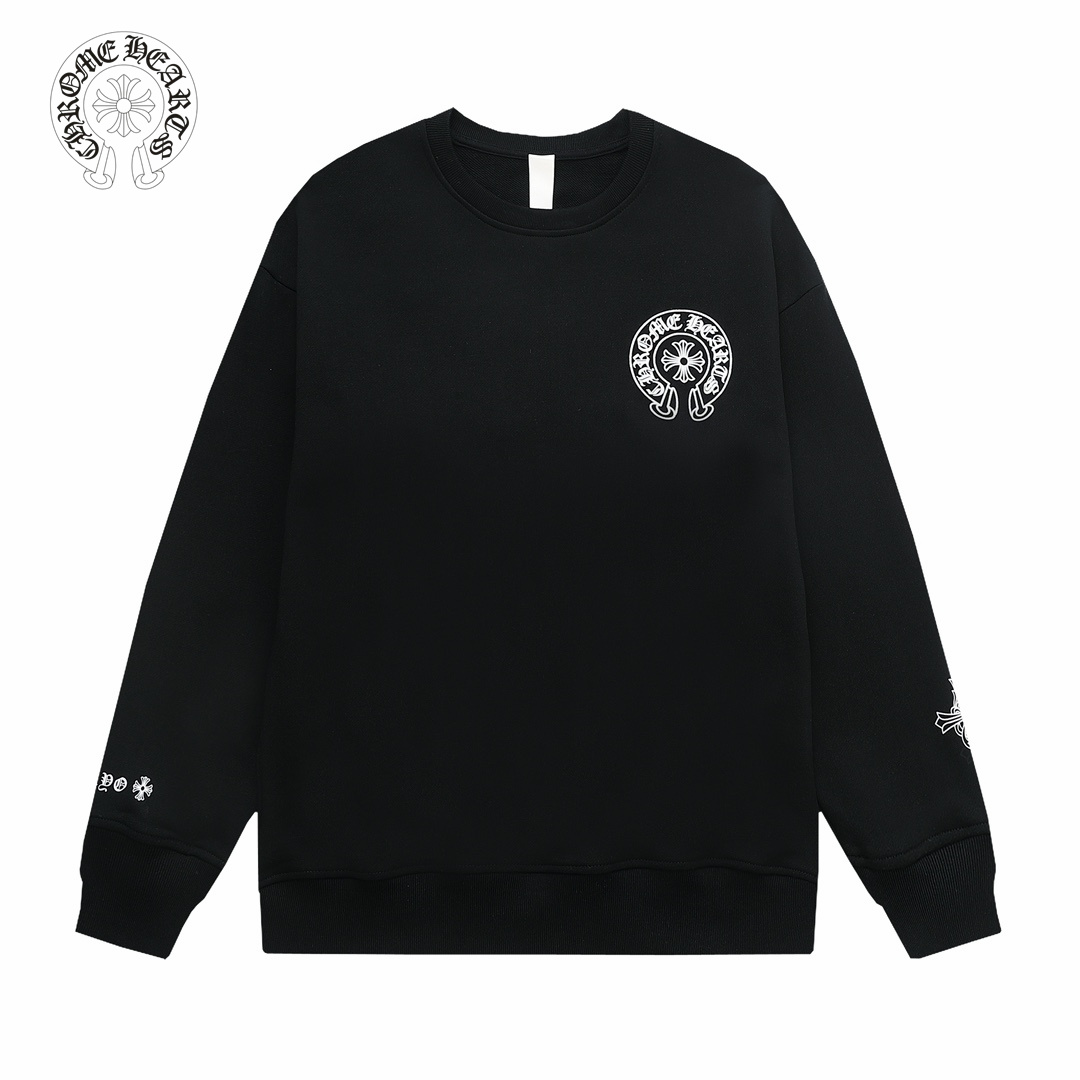 【CHROME HEARTS 公式旗艦店】クロムハーツ  丸首の衛衣 スウェット ご好評に付き再入荷240829