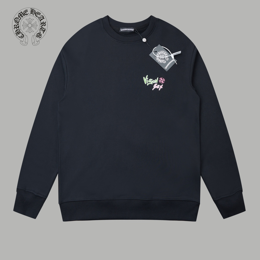 【CHROME HEARTS 公式旗艦店】クロムハーツ  丸首の衛衣 スウェット ご好評に付き再入荷240829