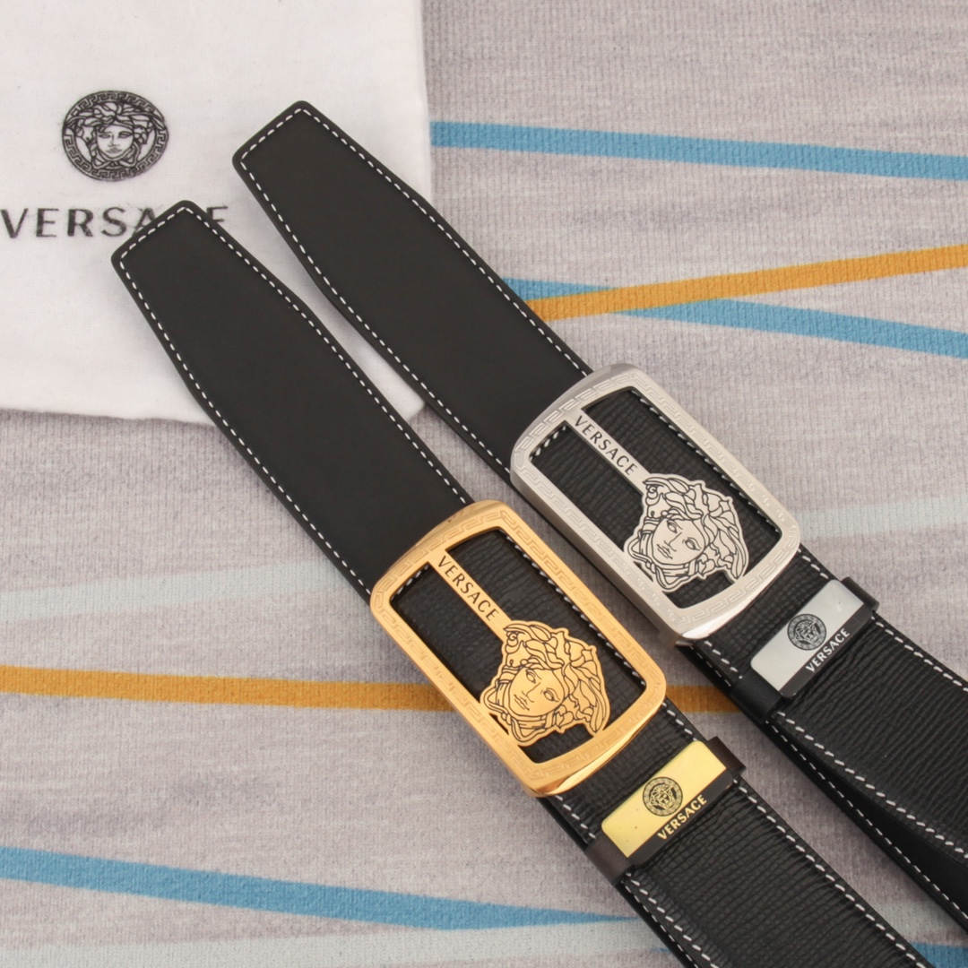 【VERSACE】(ヴェルサーチ) 3.8cmベルト メンズ 240903