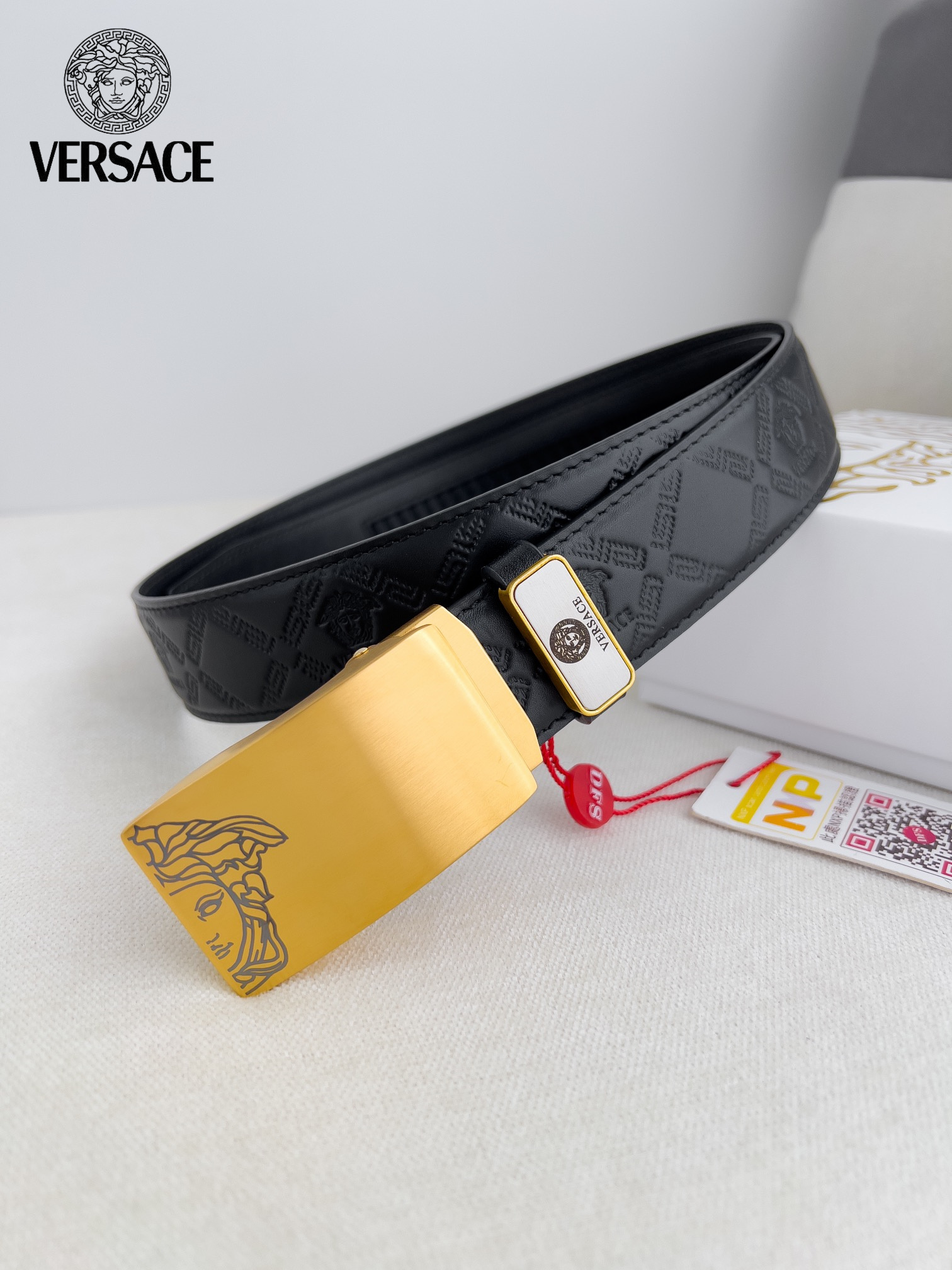【VERSACE】(ヴェルサーチ) 3.5cmベルト メンズ 240903