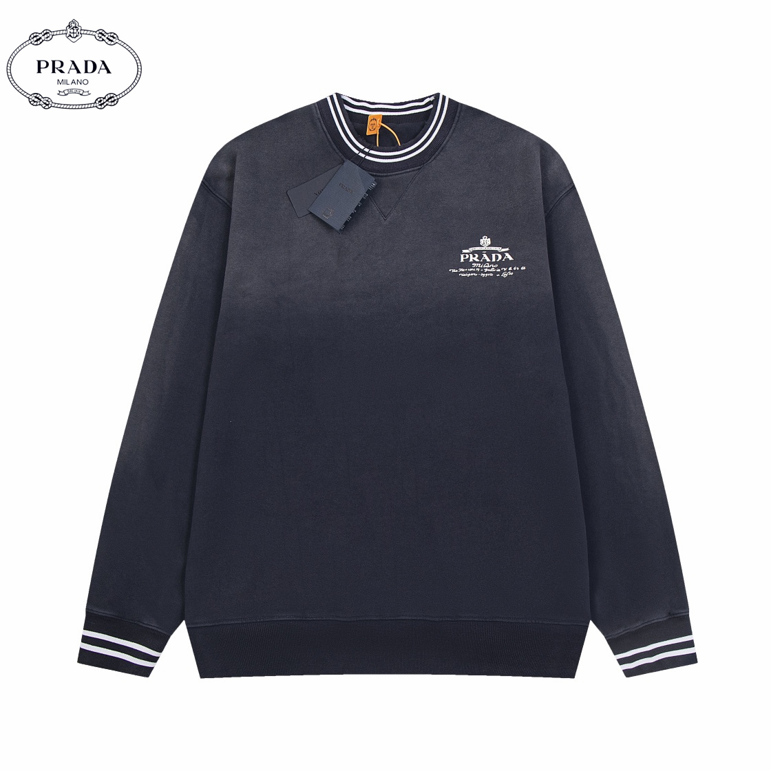 【PRADA 公式旗艦店】プラダ  丸首の衛衣 スウェットご好評に付き再入荷 240925