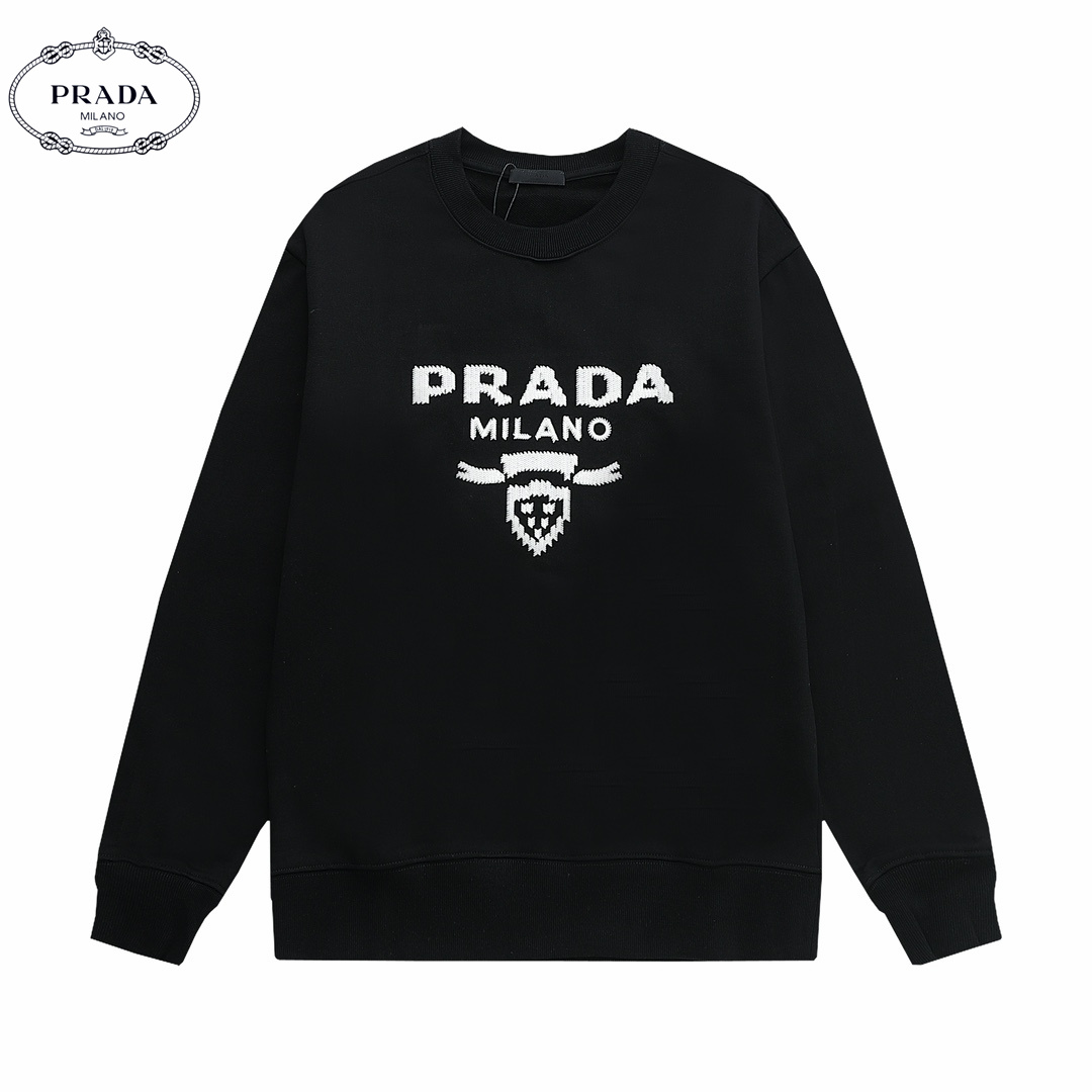【PRADA 公式旗艦店】プラダ  丸首の衛衣 スウェットご好評に付き再入荷 240925