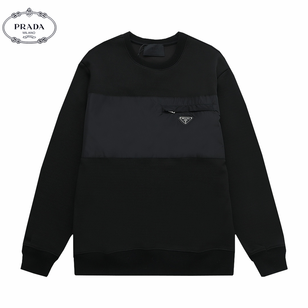 【PRADA 公式旗艦店】プラダ  丸首の衛衣 スウェットご好評に付き再入荷 240925