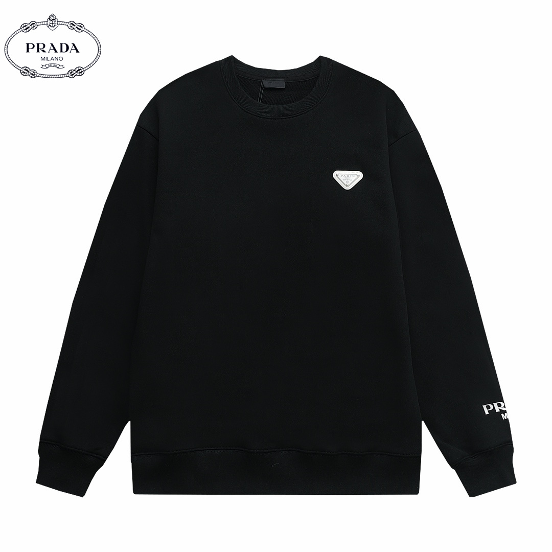 【PRADA 公式旗艦店】プラダ  丸首の衛衣 スウェットご好評に付き再入荷 240925