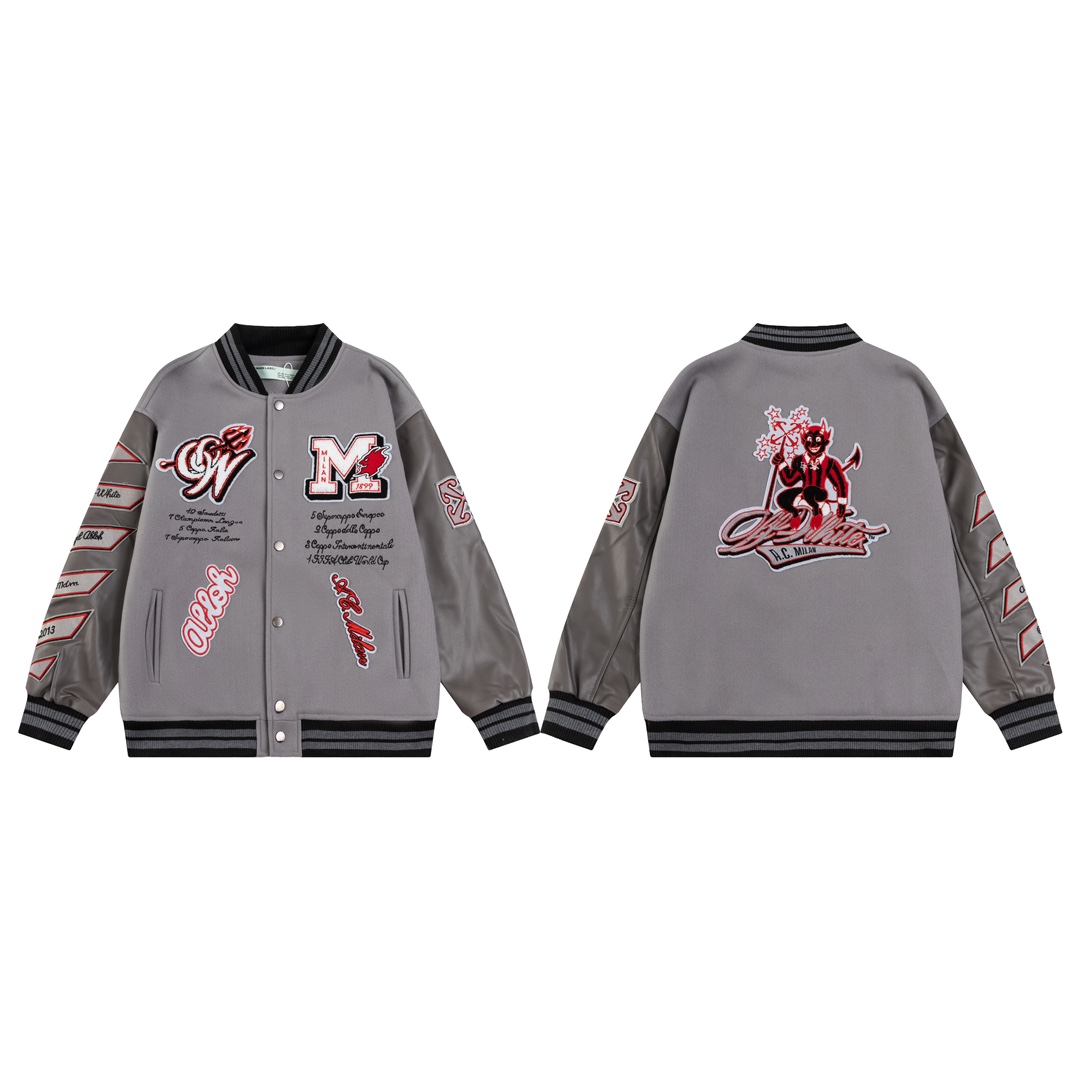 【OFF-WHITE  公式旗艦店】オフホワイト  野球着  ジャケット着ご好評に付き再入荷！241023