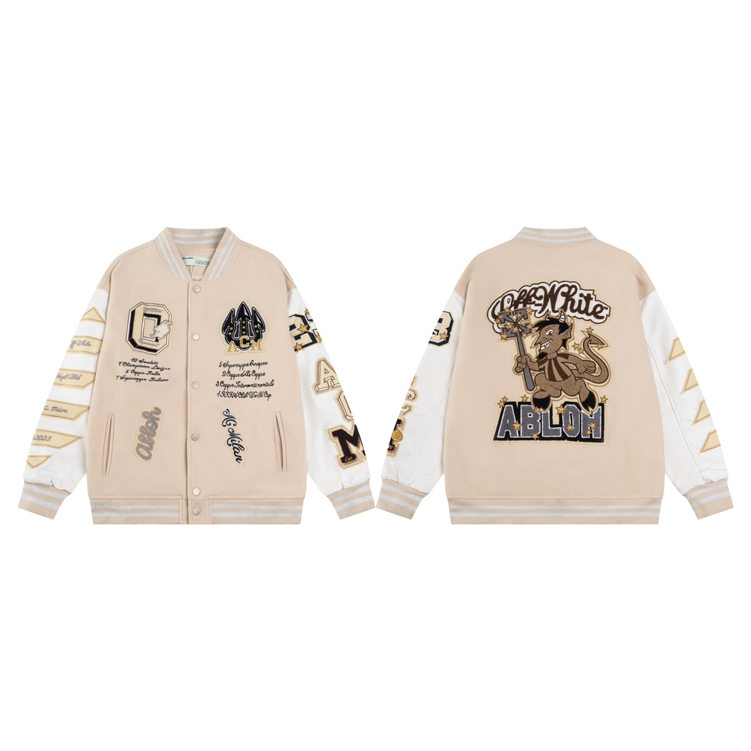 【OFF-WHITE  公式旗艦店】オフホワイト  野球着  ジャケット着ご好評に付き再入荷！241023