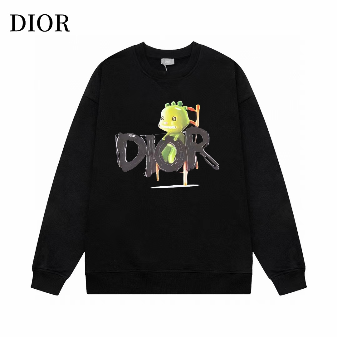 【DIOR 公式旗艦店】ディオール  丸首の衛衣 スウェットご好評に付き再入荷 241025