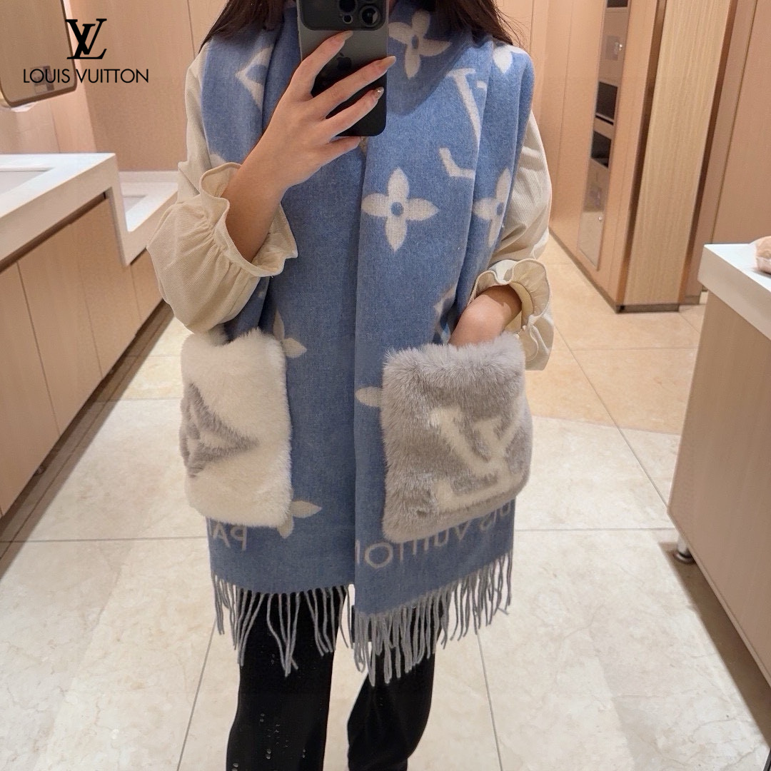 【LV LOUIS VUITTON ルイ·ヴィトン】 スカーフ 190*46cm  241107