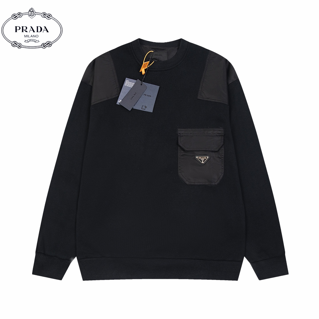 【PRADA 公式旗艦店】プラダ  丸首の衛衣  スウェットご好評に付き再入荷    241113