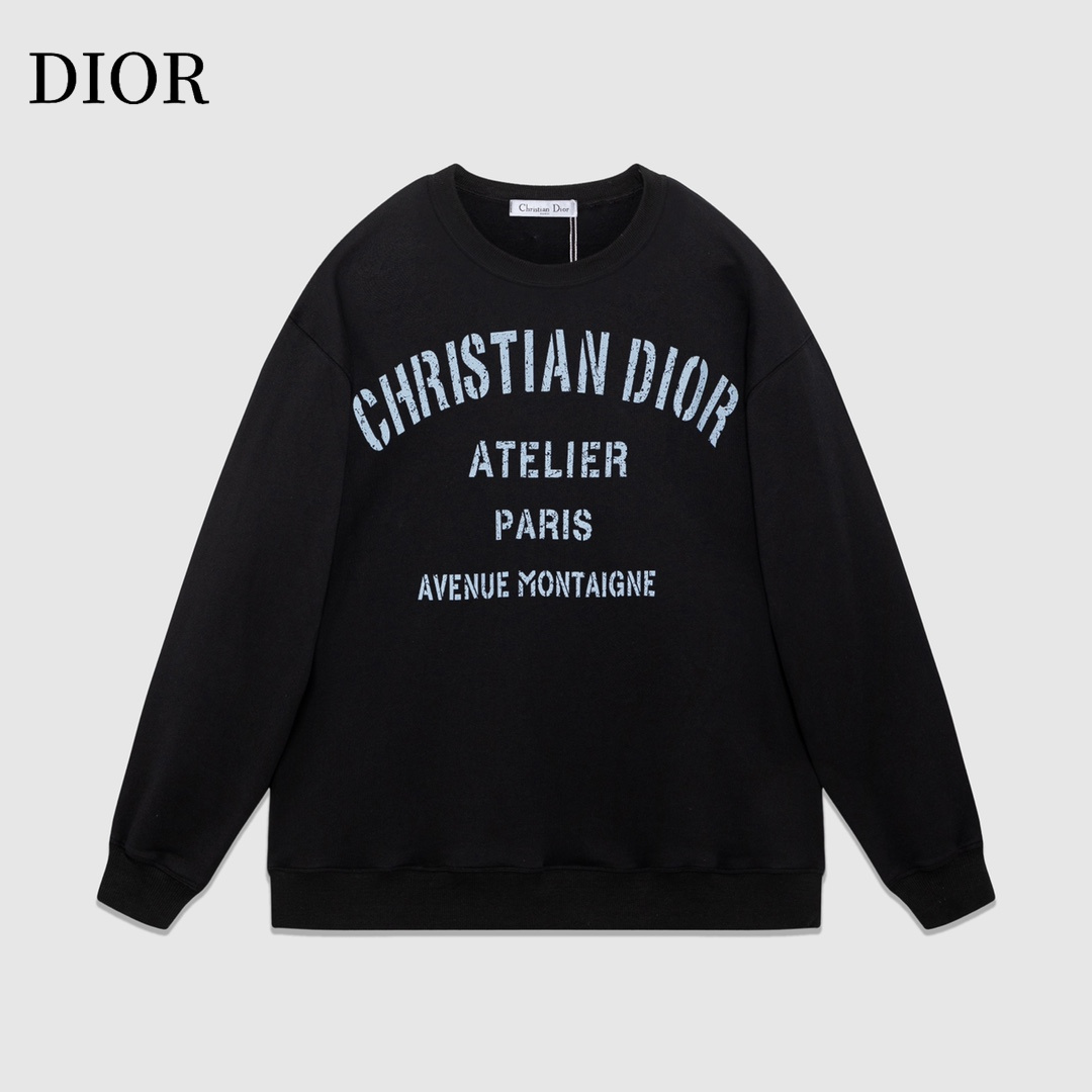 【DIOR 公式旗艦店】ディオール  丸首の衛衣 スウェットご好評に付き再入荷 241114
