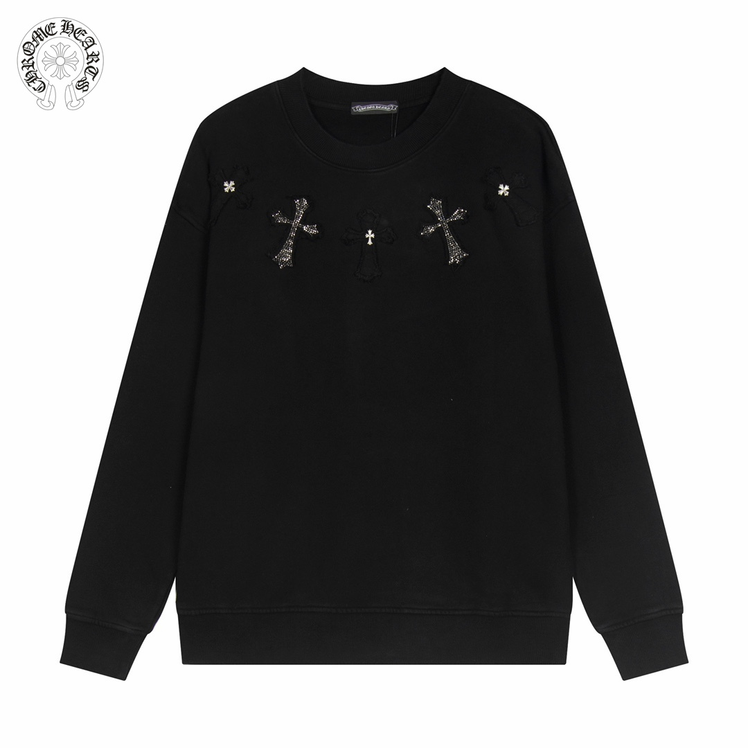 【CHROME HEARTS 公式旗艦店】クロムハーツ  丸首の衛衣 スウェット ご好評に付き再入荷241114