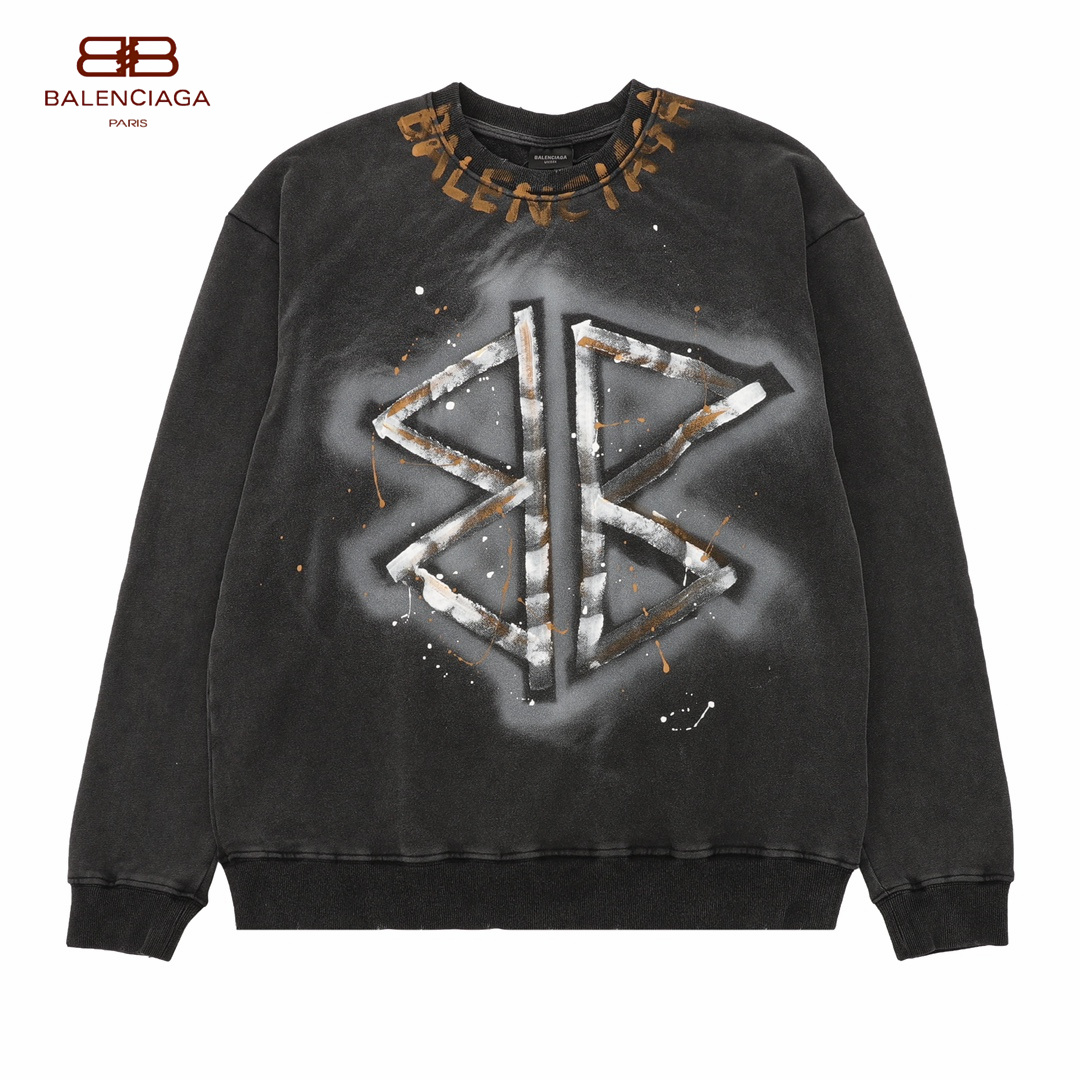 【BALENCIAGA 公式旗艦店】バレンシアガ 丸首の衛衣 スウェット ご好評に付き再入荷！241120