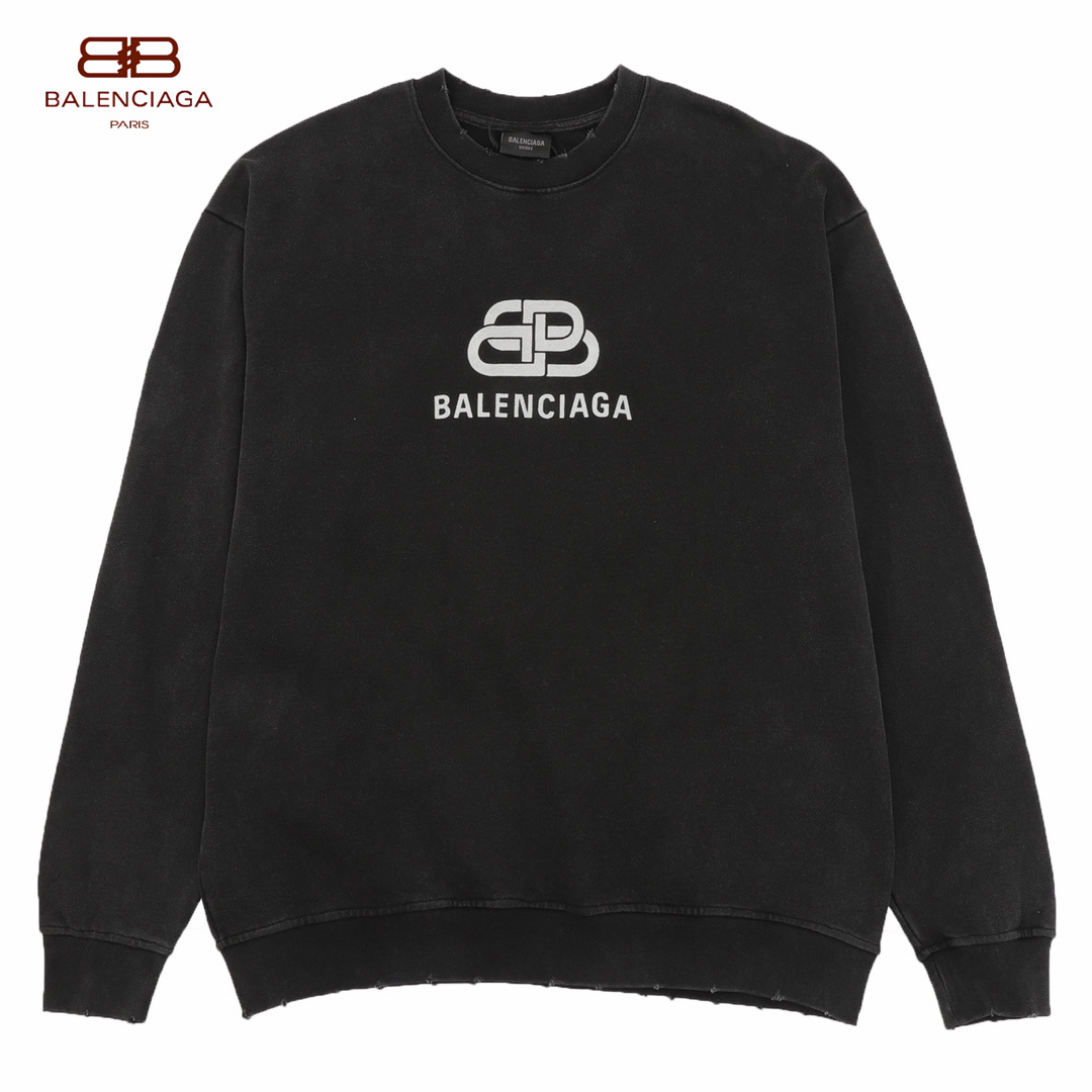 【BALENCIAGA 公式旗艦店】バレンシアガ 丸首の衛衣 スウェット ご好評に付き再入荷！241120