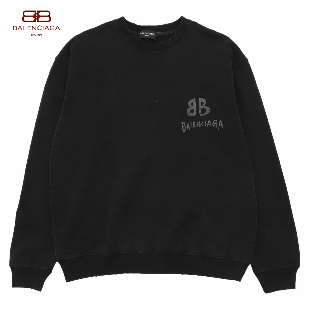 【BALENCIAGA 公式旗艦店】バレンシアガ 丸首の衛衣 スウェット ご好評に付き再入荷！241120