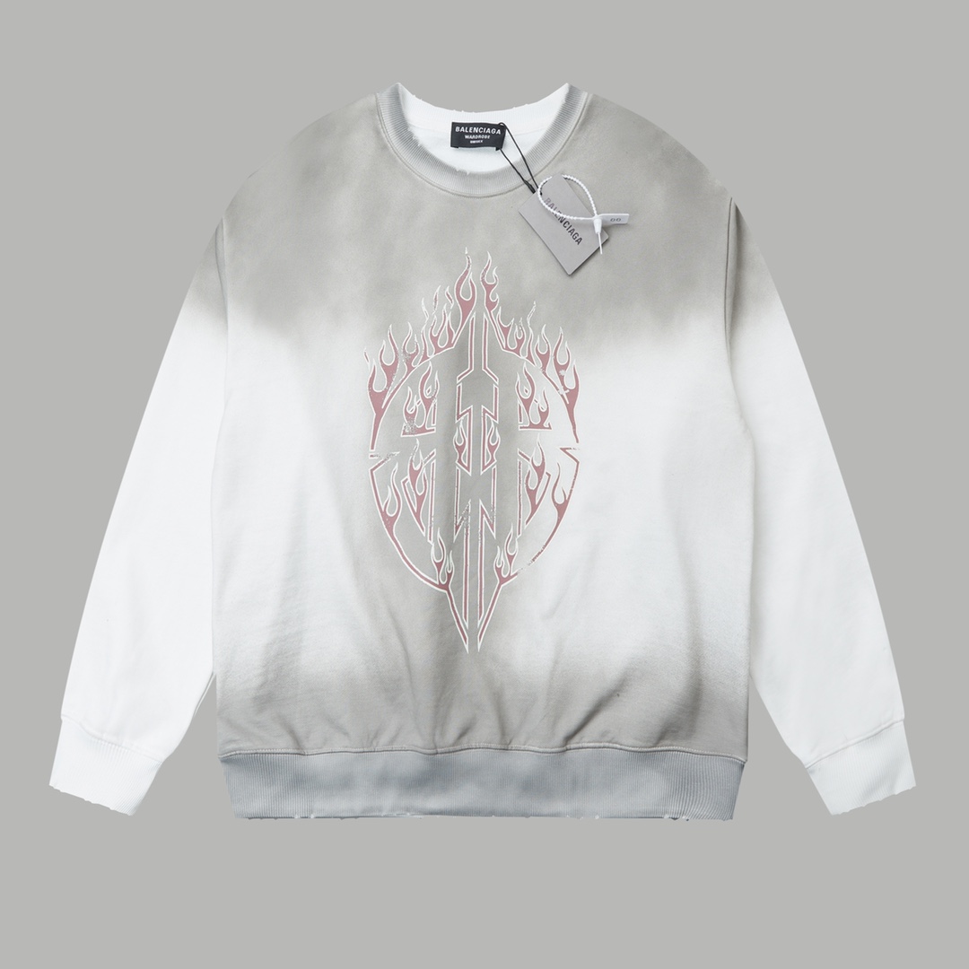 【BALENCIAGA 公式旗艦店】バレンシアガ 丸首の衛衣 スウェット ご好評に付き再入荷！241120