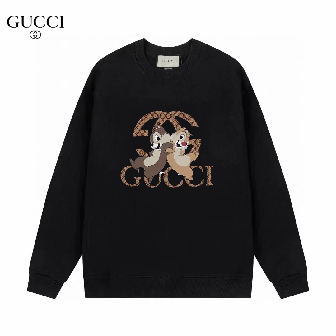 【GUCCI  公式旗艦店】グッチ  丸首の衛衣  スウェット ご好評に付き再入荷！241120