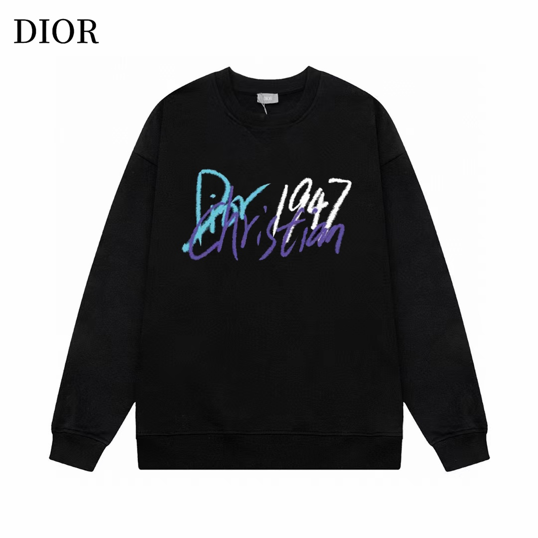 【DIOR  公式旗艦店】ディオール  丸首の衛衣 スウェット ご好評に付き再入荷！241121