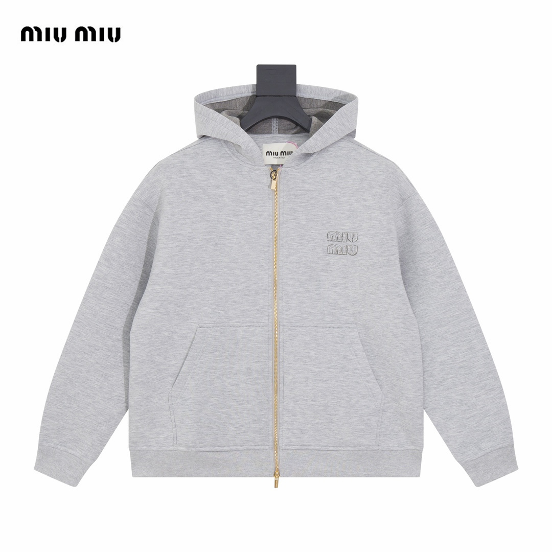 【Miumiu 公式旗艦店】ミュウミュウ  パーカー スウェット ご好評に付き再入荷！241122