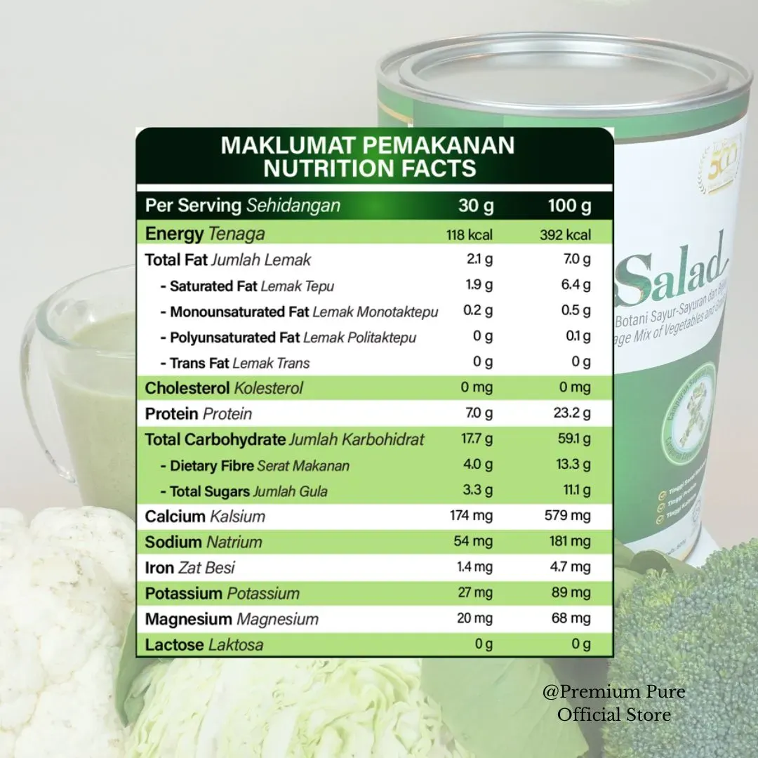 PREMIUM PURE DRINKING SALAD 800g