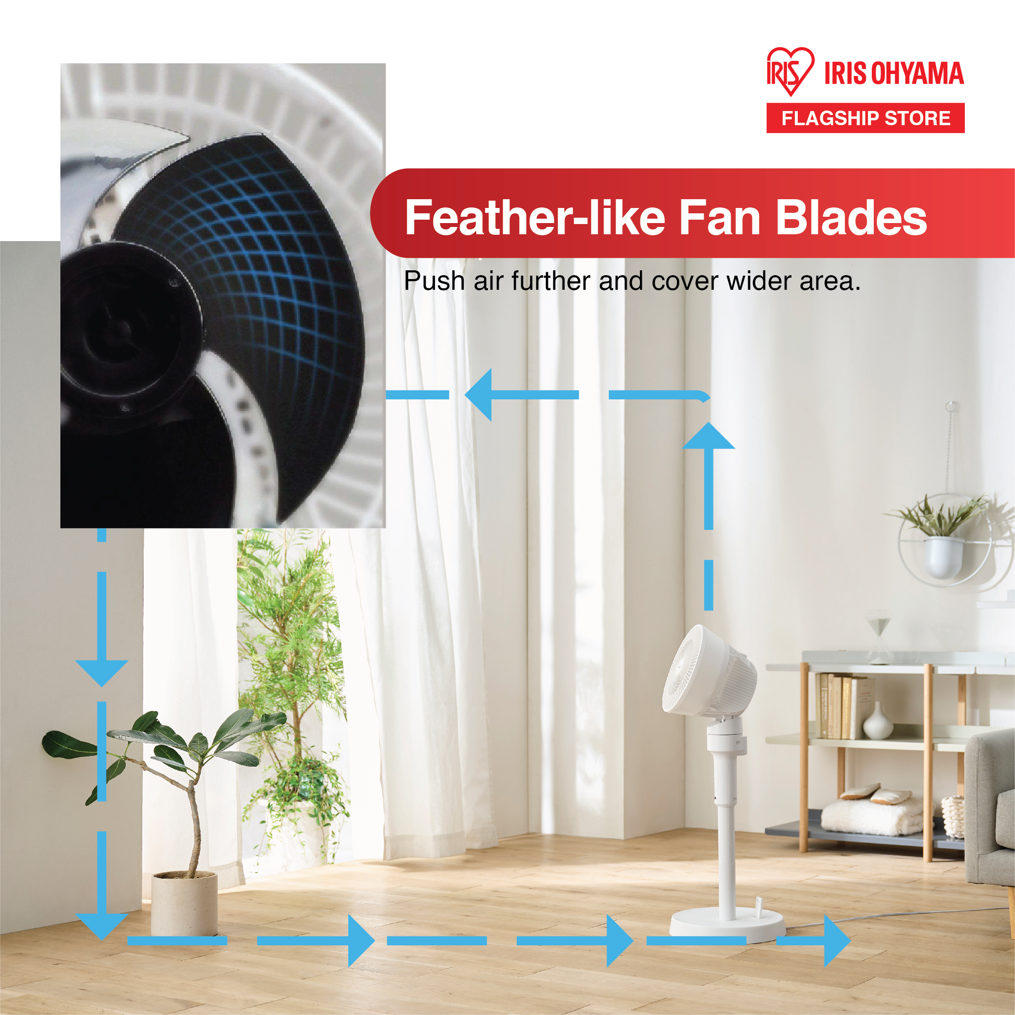 IRIS OHYAMA CIRCULATION STAND FAN AC15T