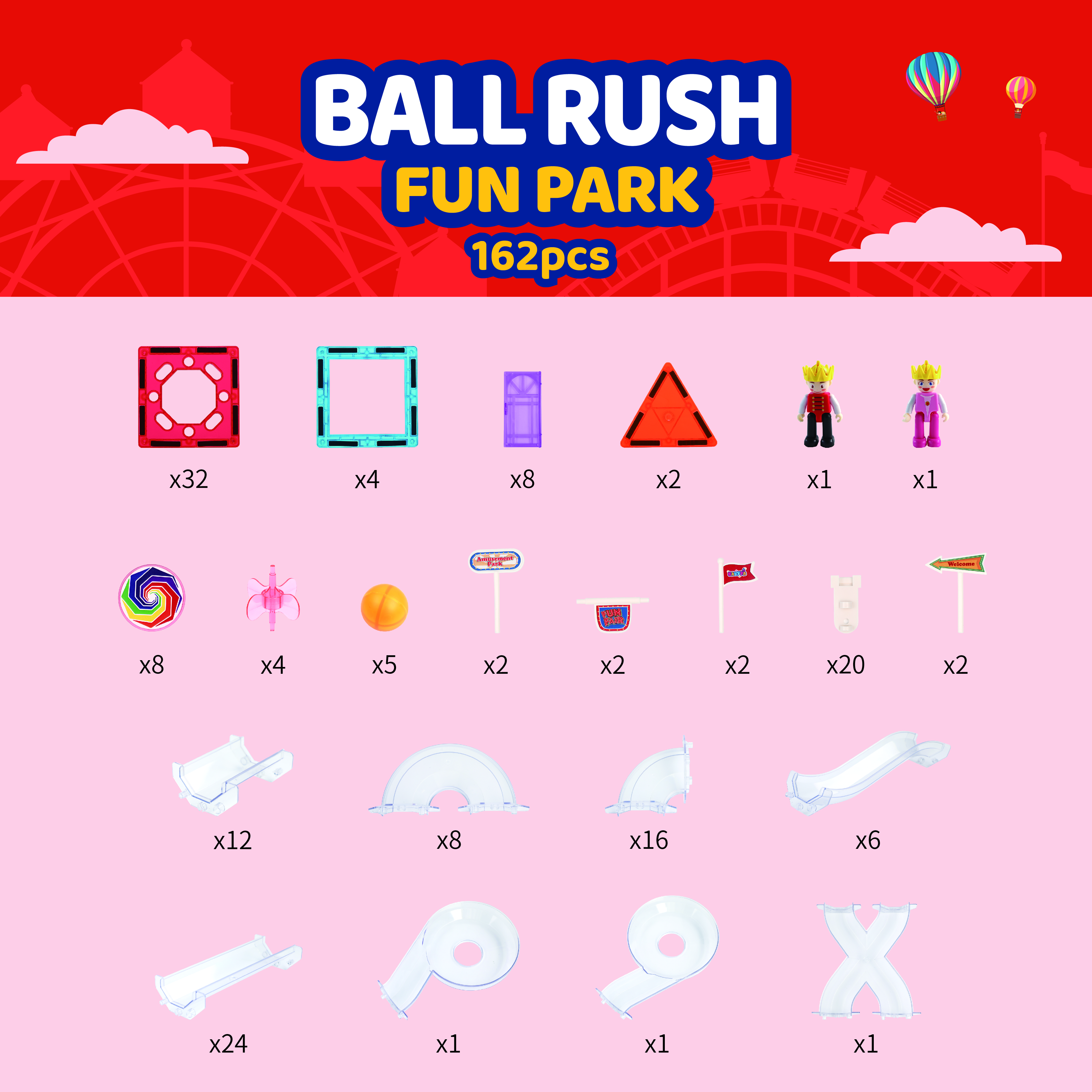 BABYYA B.B. MAG BALLRUSH FUN PARK  滚球磁力片 