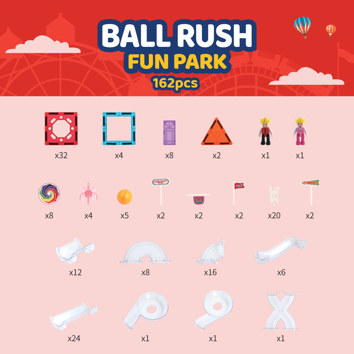 BABYYA B.B. MAG BALLRUSH FUN PARK  滚球磁力片 