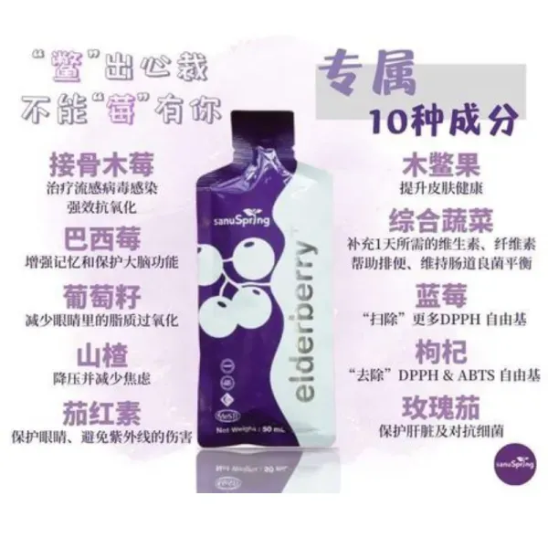 SANUSPRING ELDERBERRY+ (100pcacks) x1箱