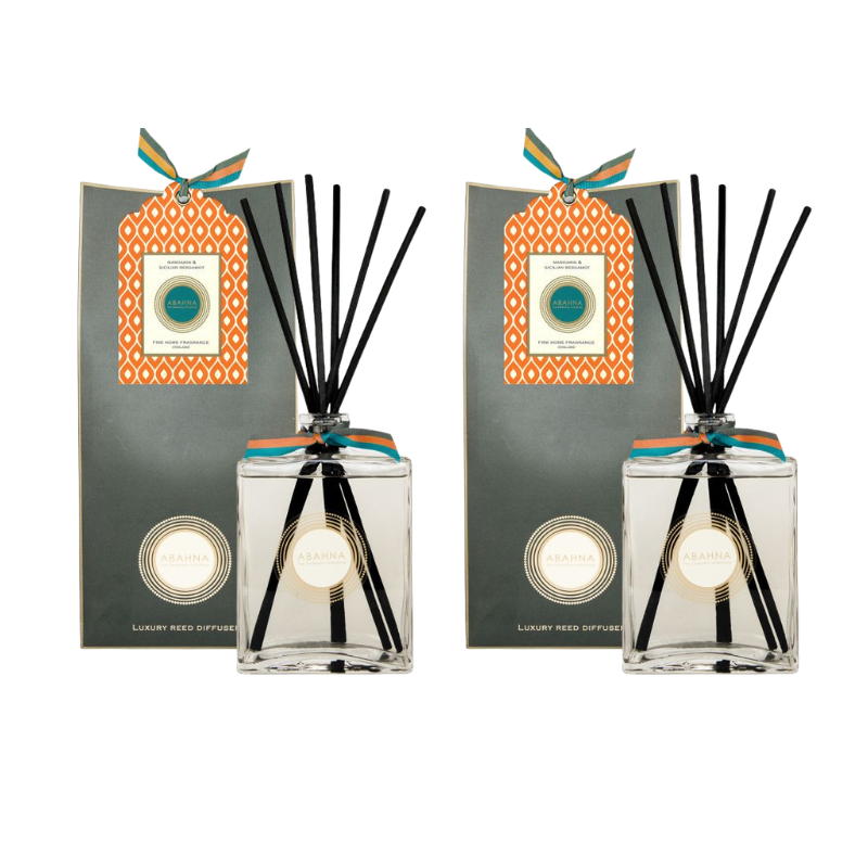ABAHNA MANDARIN & SICILIAN BERGAMOT LUXURY REED DIFFUSER 500ML X2
