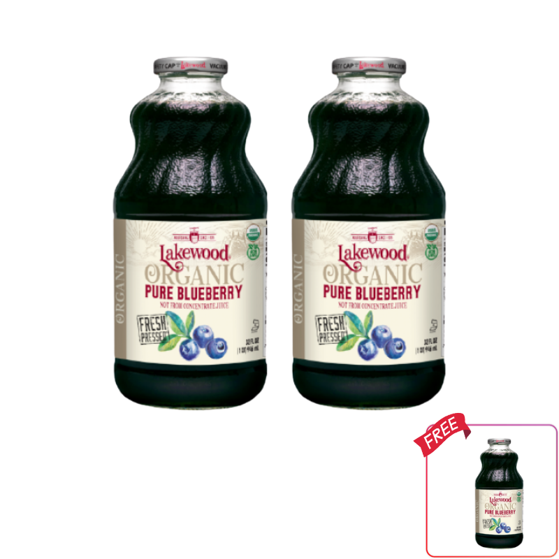 LAKEWOOD ORGANIC PURE BLUEBERRY JUICE 946ML X2