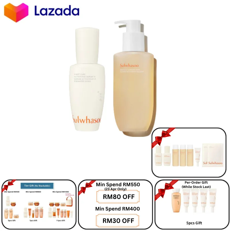 【LAZADA购买】SULWHASOO FIRST CARE ACTIVATING SERUM VI 60ML & GENTLE CLEANSING FOAM 200ML