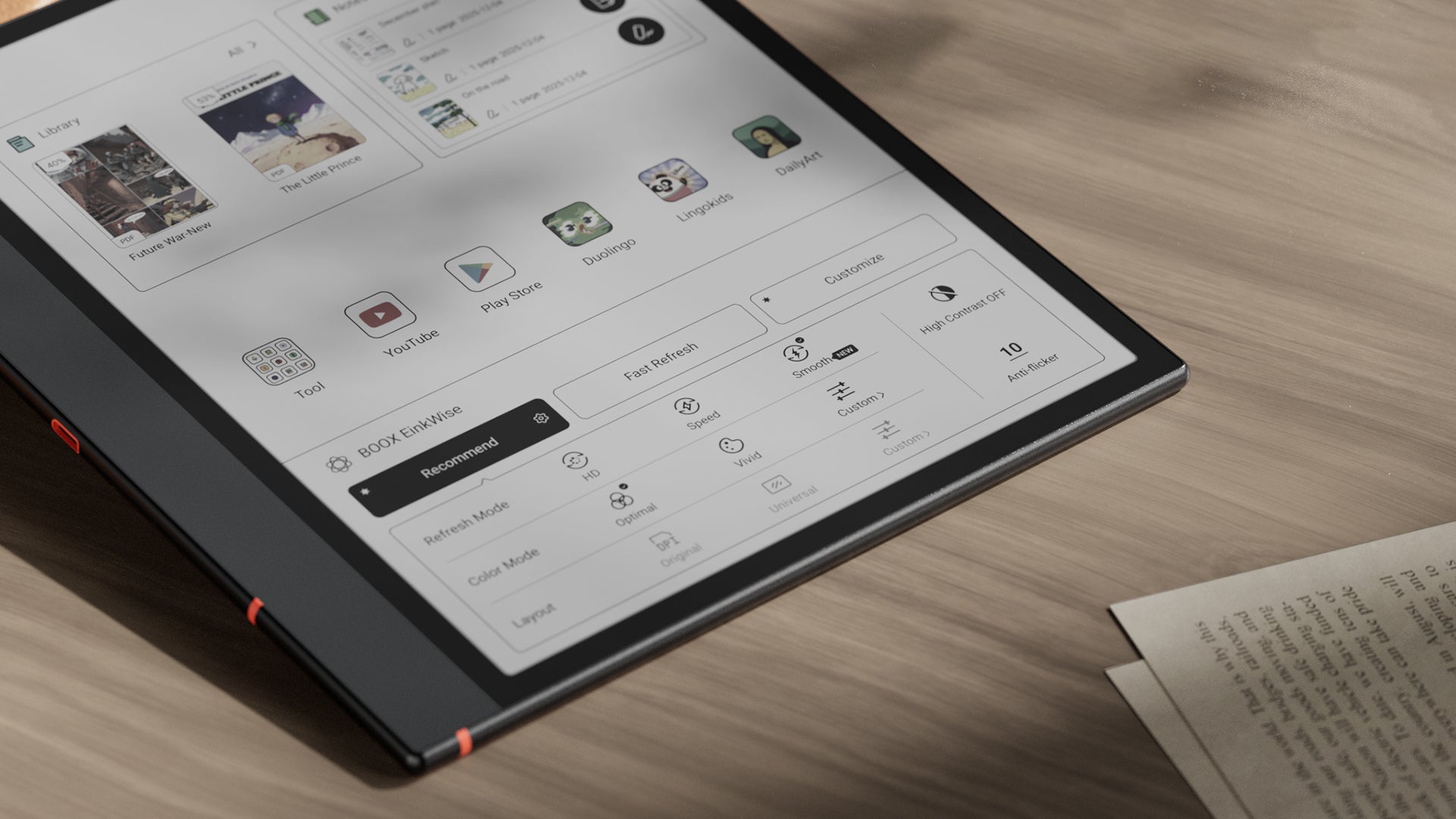 BOOX Note Air5 C in Smooth Mode