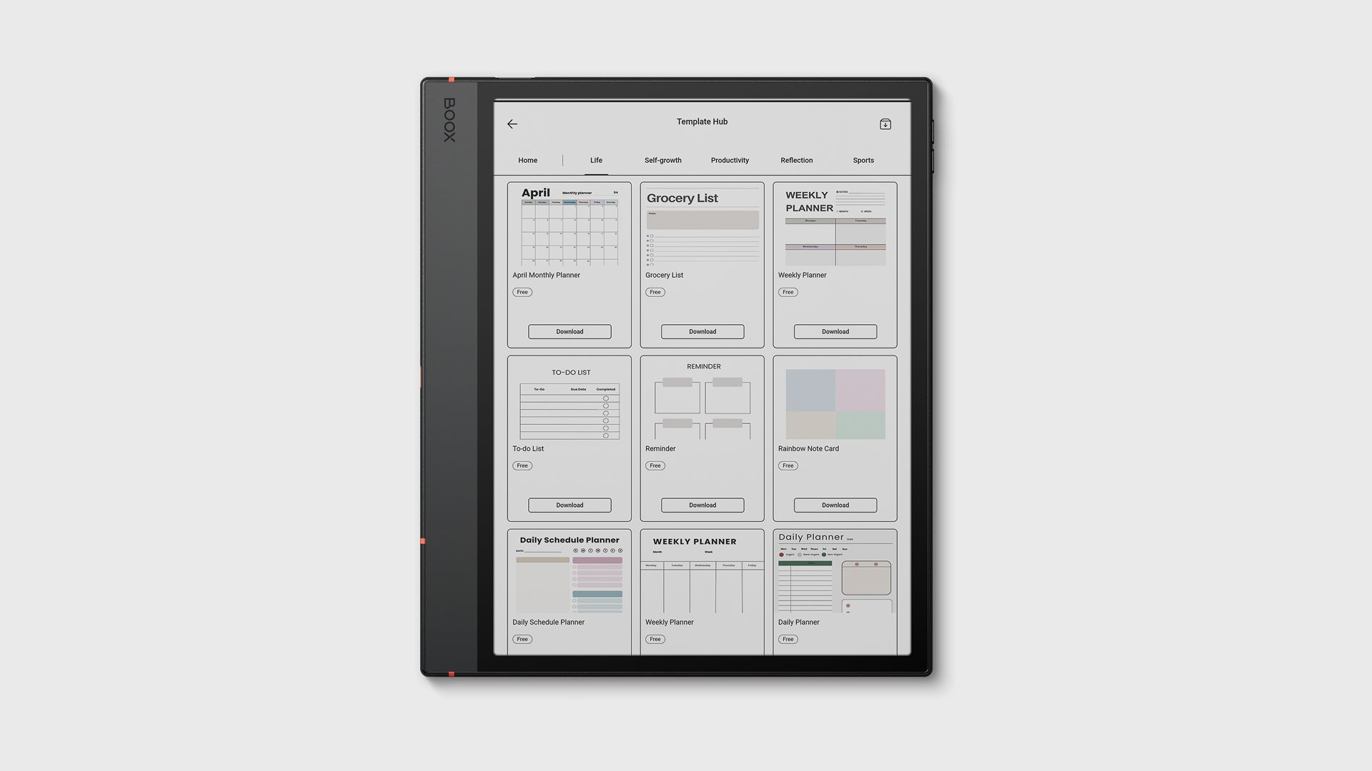 BOOX Template Hub