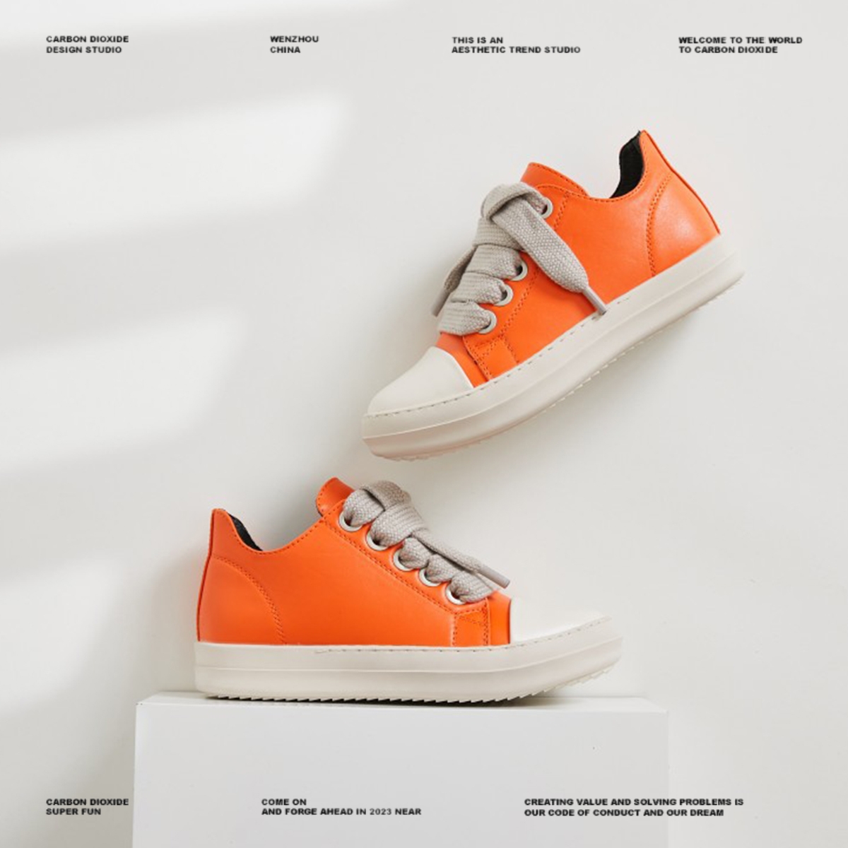 【3color】DESIGN - FORWARD LEATHER MENS SNEAKERS, ROUND - TOE DG008163 