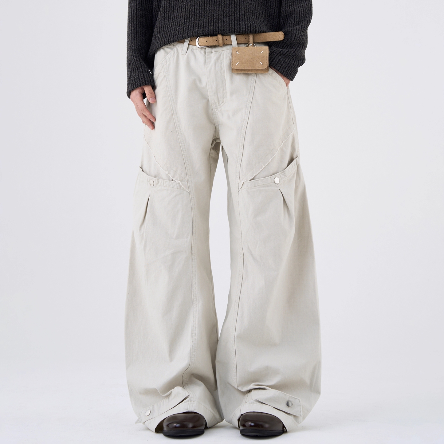 【😎デザイン感】DESIGN-FORWARD STRAIGHT WIDE-LEG CARGO PANTS, UNISEX DG008202