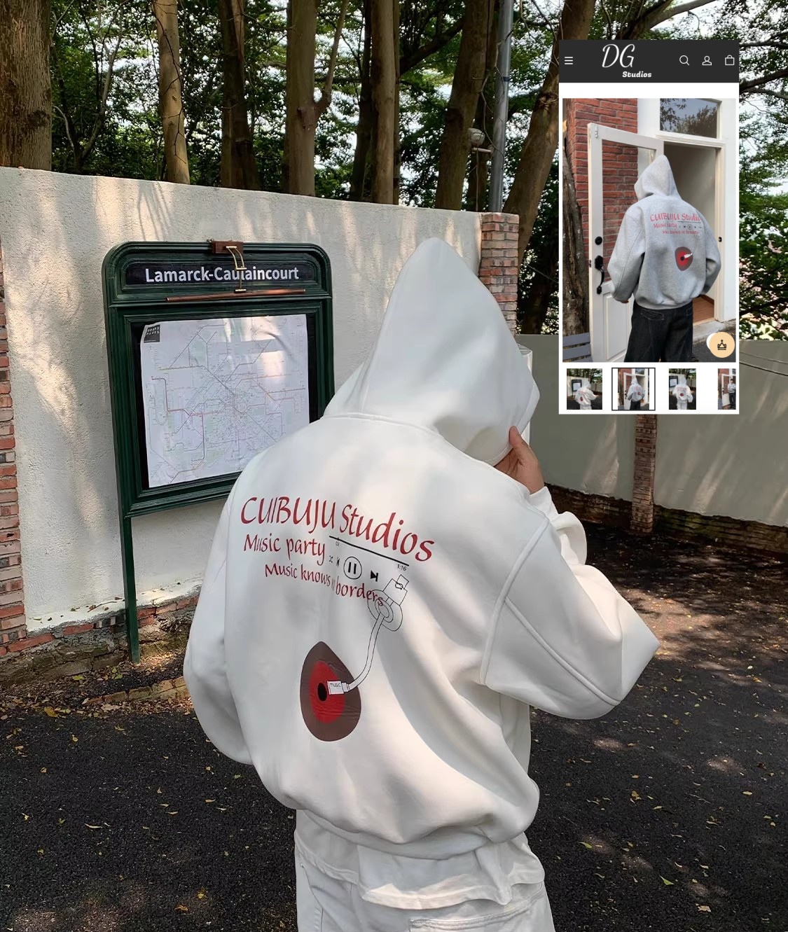 【特別価格 / 2Color】KOREAN LETTER PRINT 450G HOODIE DG008131