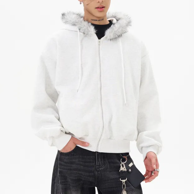 AMERICAN VINTAGE CLEANFIT FLEECE-COLLARED HOODIE, UNISEX DG008234