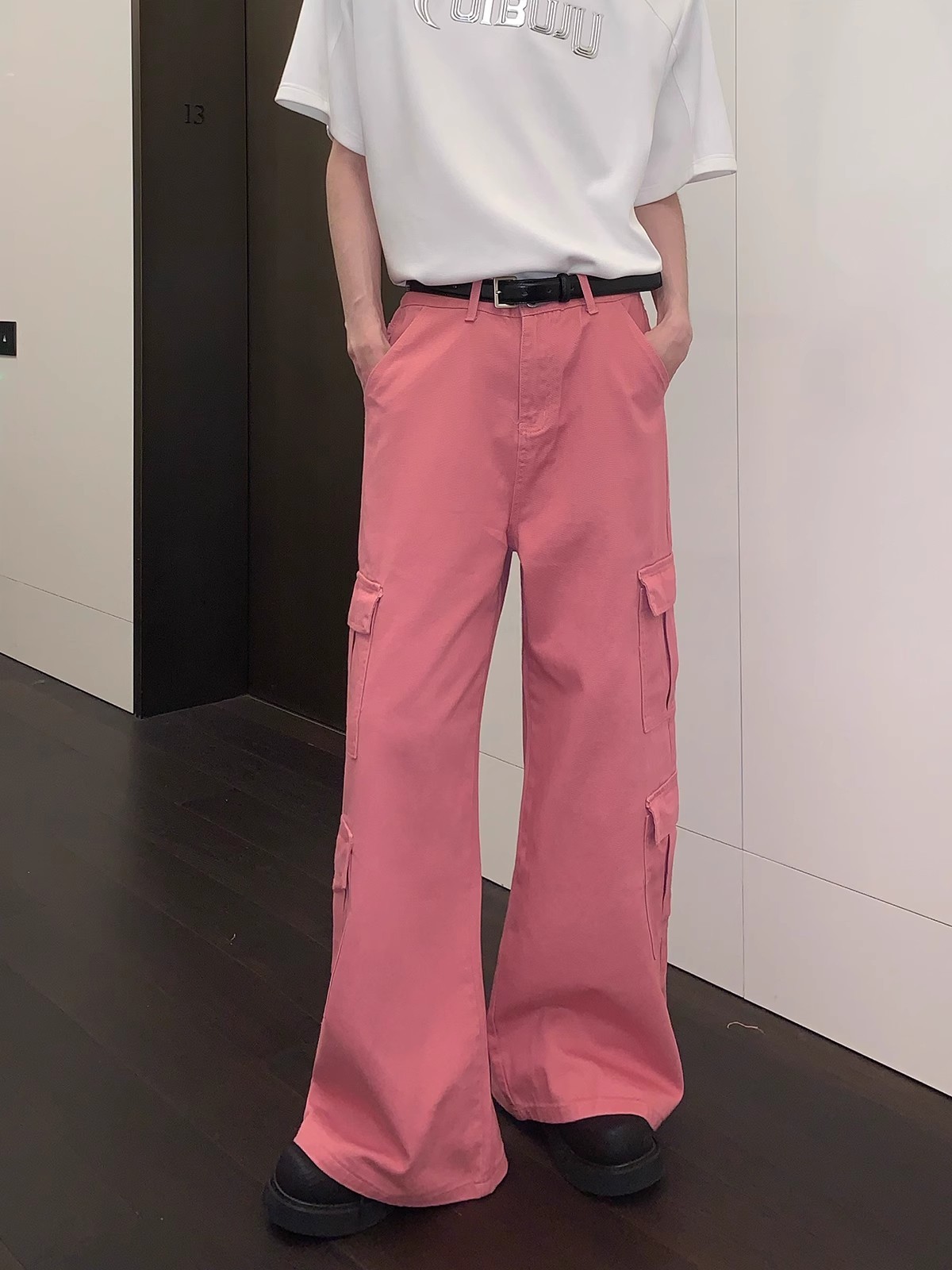 【セレブレーションモデル/Unisex】KOREAN STYLE CARGO PANTS: BIG POCKET WIDE-LEG STREET CASUAL DG0081310