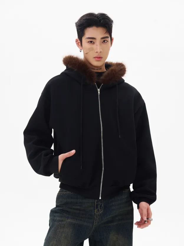 AMERICAN VINTAGE CLEANFIT FLEECE-COLLARED HOODIE, UNISEX DG008234