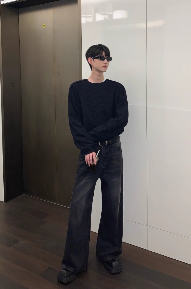 【🔥🛒今だけ限定価格/ 4Color】VINTAGE WASHED DENIM JEANS UNISEX STRAIGHT WIDE-LEG PANTS DG008137