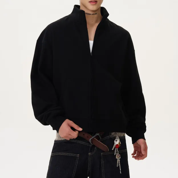 VINTAGE CLEANFIT CARDIGAN HOODIE, UNISEX DG008233