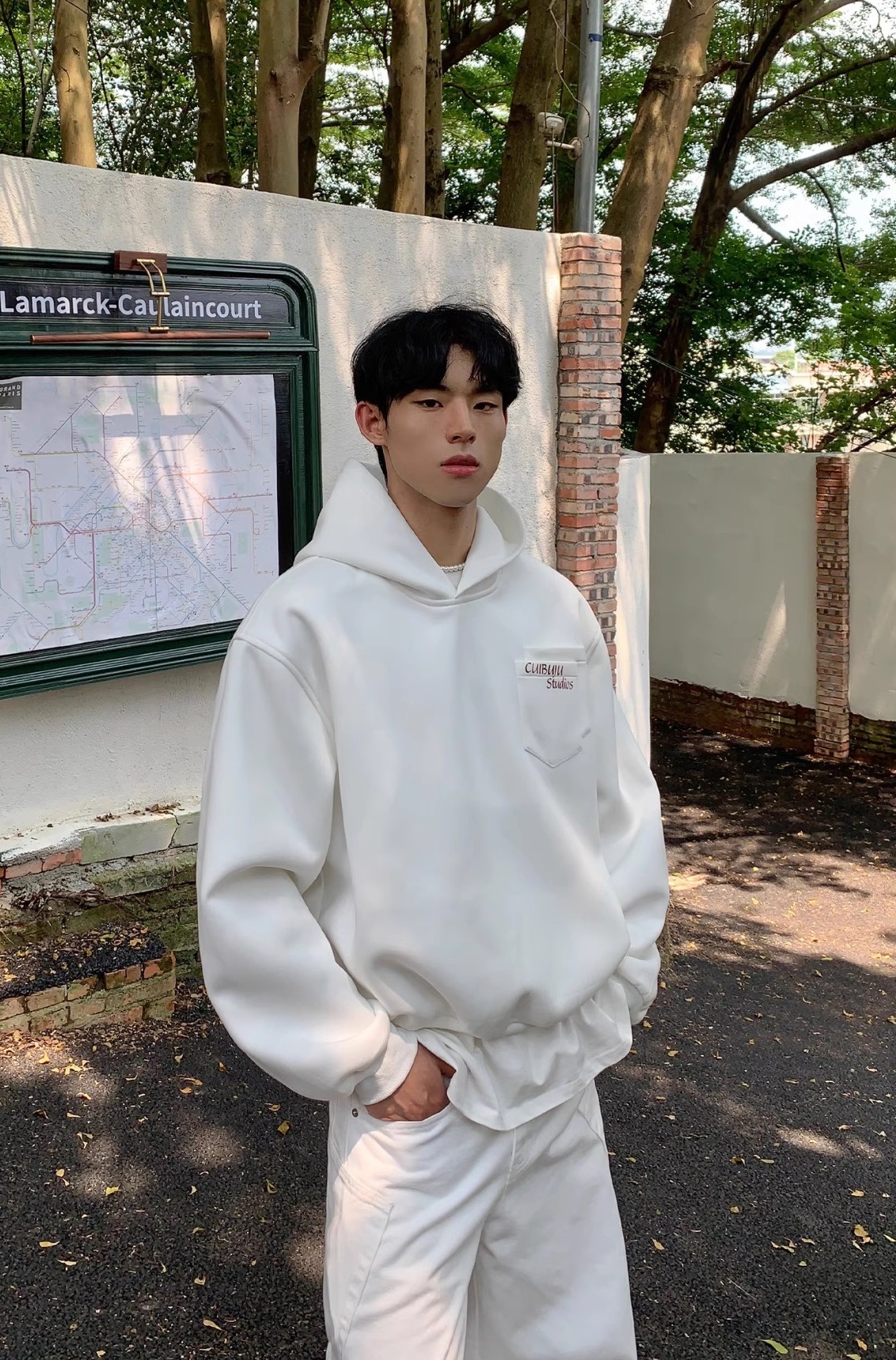 【特別価格 / 2Color】KOREAN LETTER PRINT 450G HOODIE DG008131