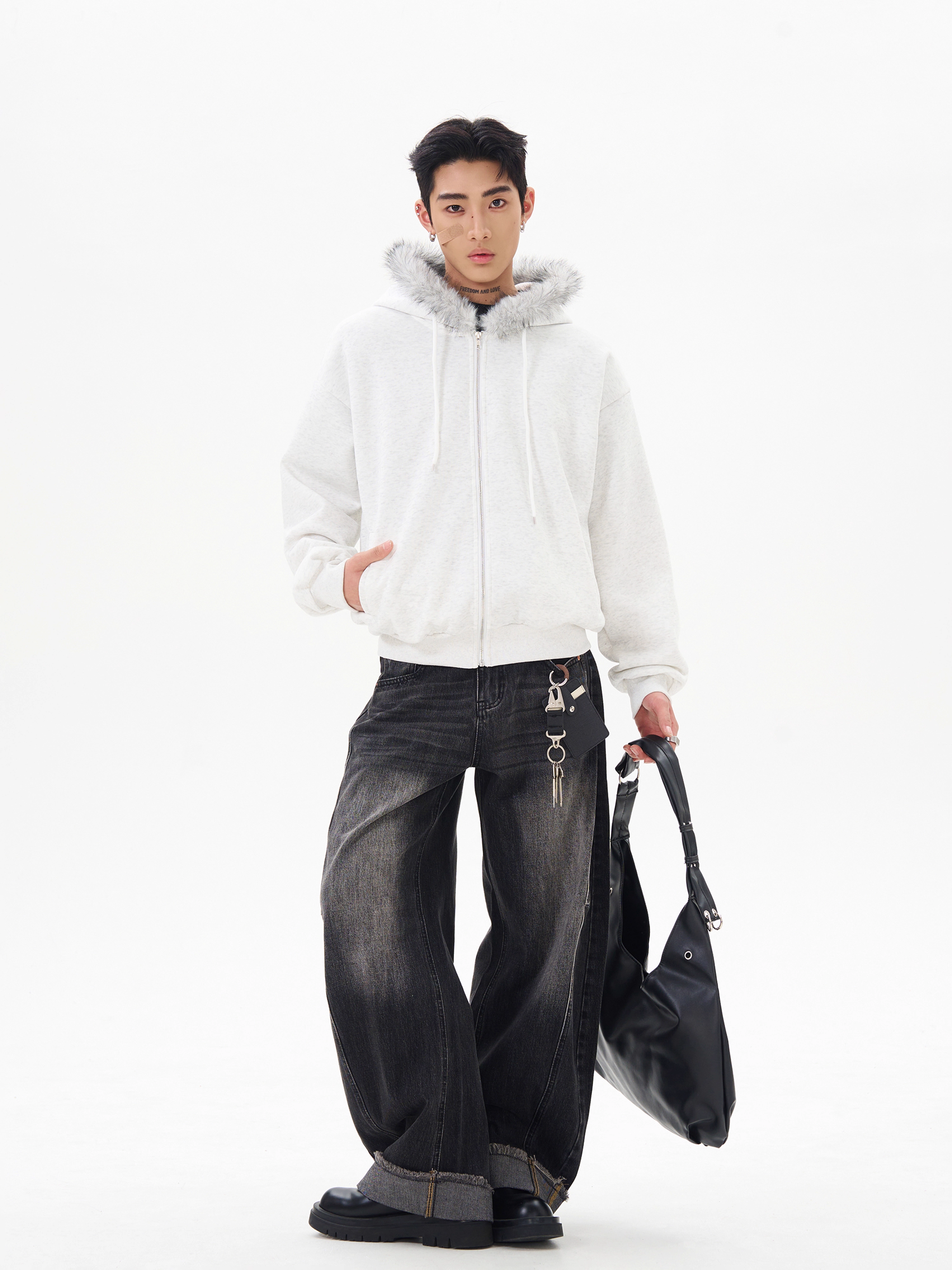 AMERICAN VINTAGE CLEANFIT FLEECE-COLLARED HOODIE, UNISEX DG008234