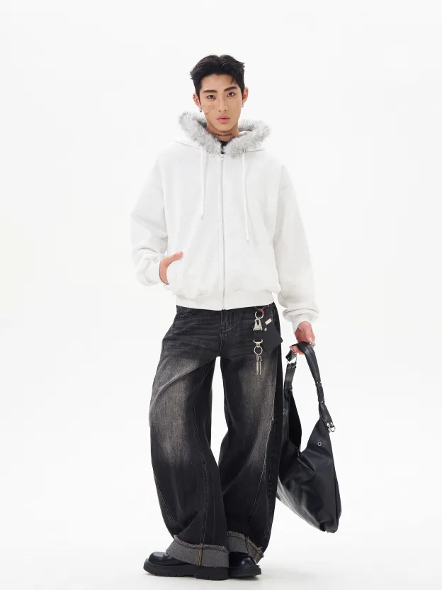 AMERICAN VINTAGE CLEANFIT FLEECE-COLLARED HOODIE, UNISEX DG008234