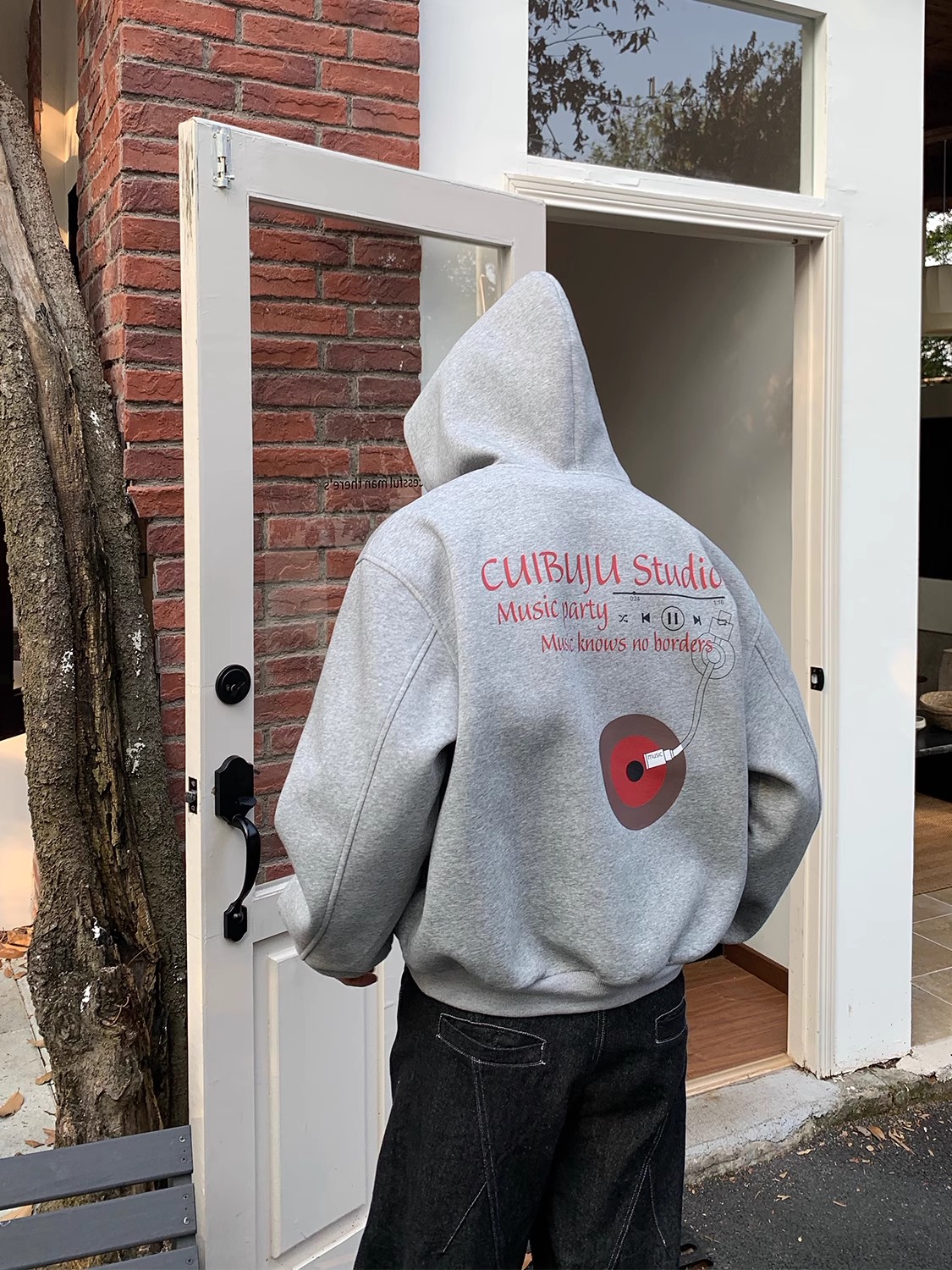 【特別価格 / 2Color】KOREAN LETTER PRINT 450G HOODIE DG008131