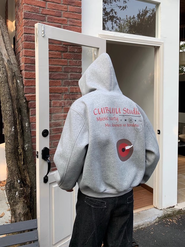 【特別価格 / 2Color】KOREAN LETTER PRINT 450G HOODIE DG008131