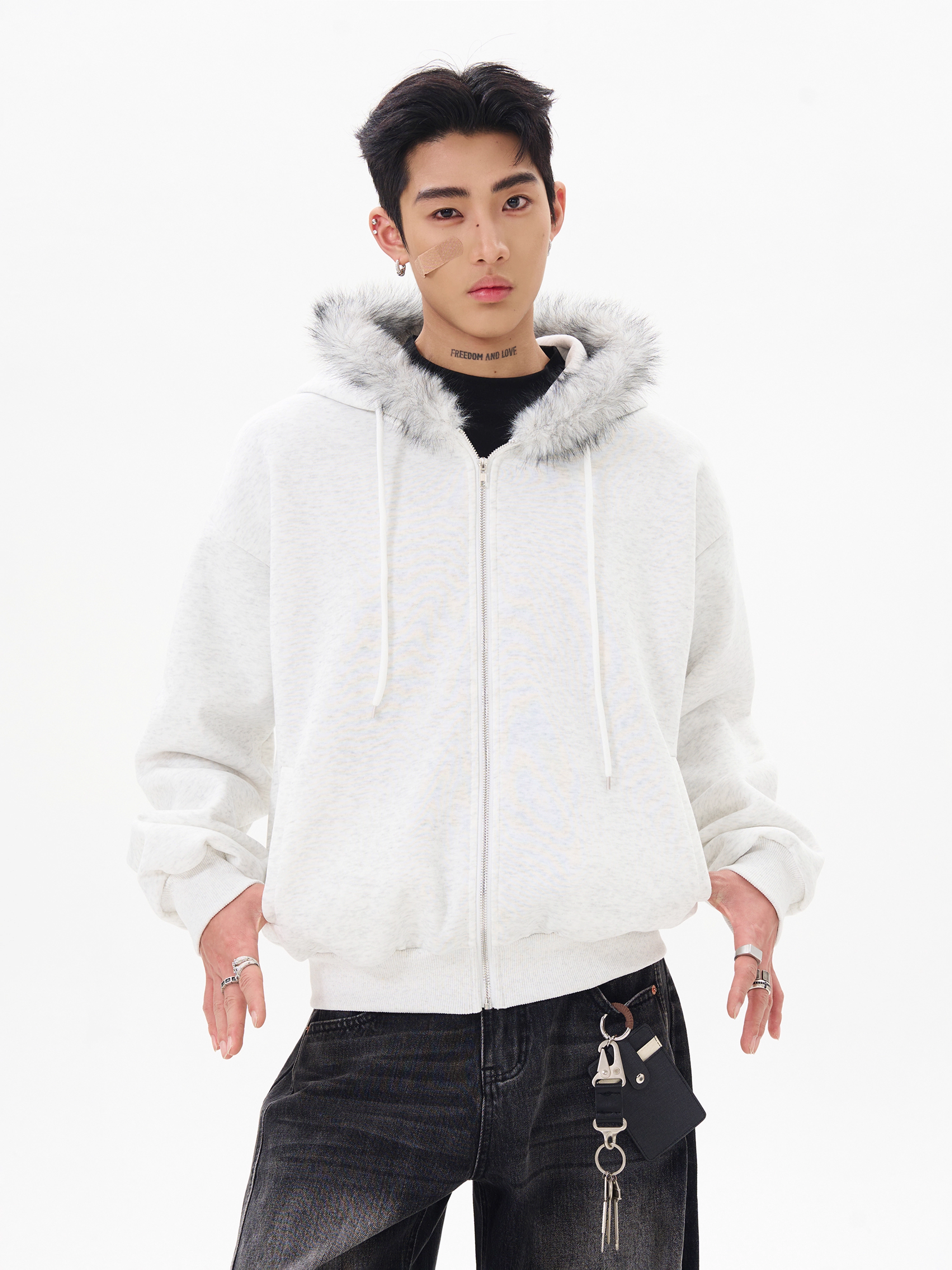 AMERICAN VINTAGE CLEANFIT FLEECE-COLLARED HOODIE, UNISEX DG008234