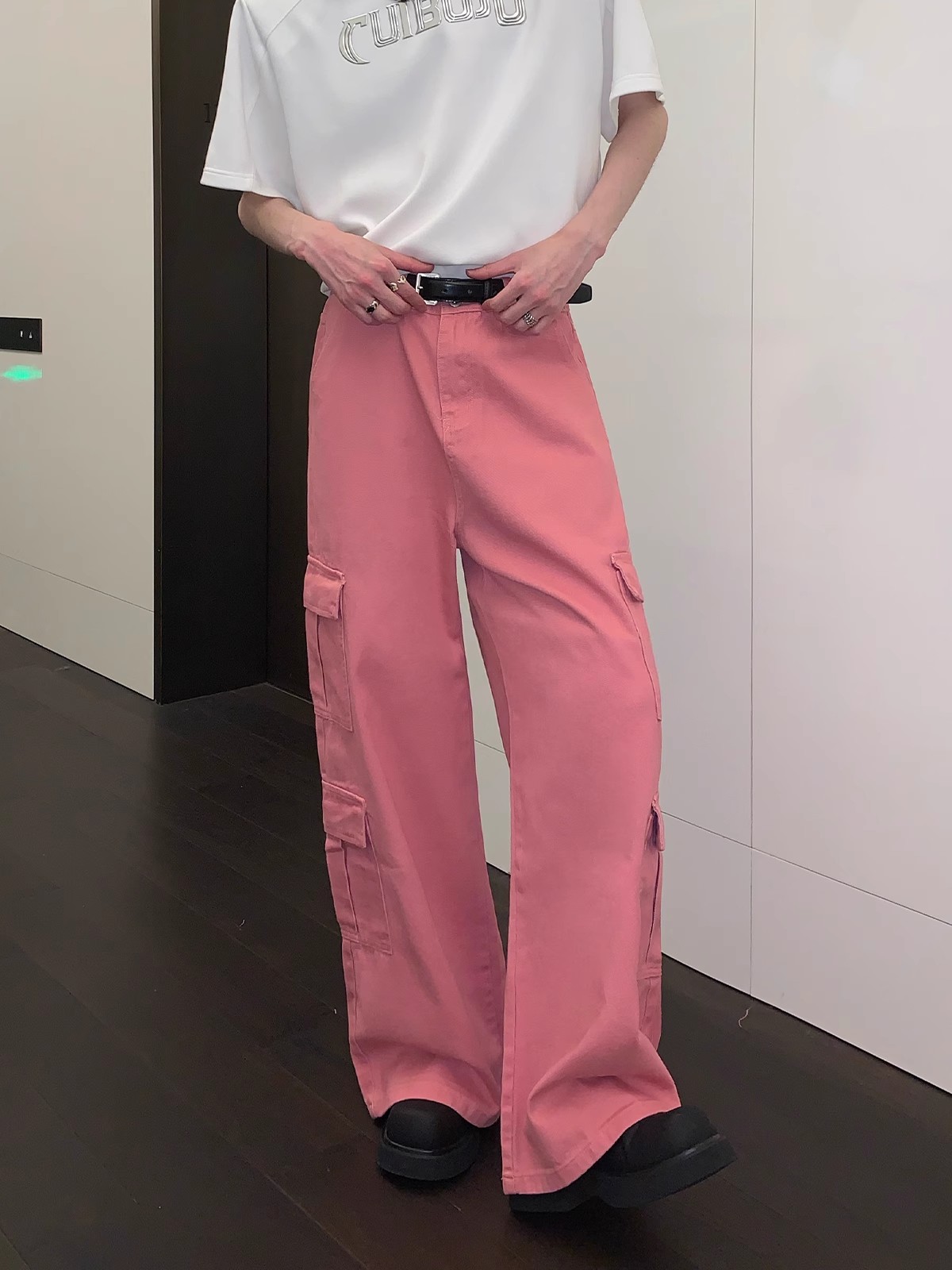 【セレブレーションモデル/Unisex】KOREAN STYLE CARGO PANTS: BIG POCKET WIDE-LEG STREET CASUAL DG0081310