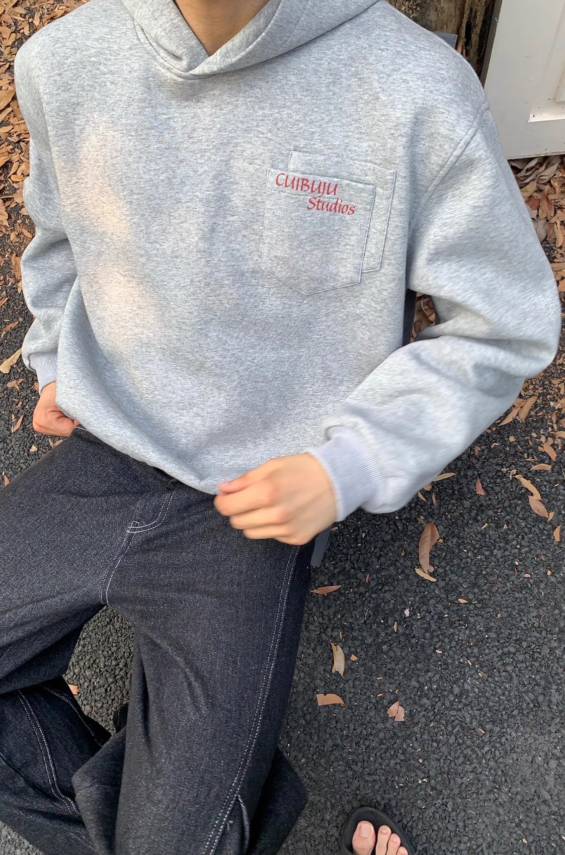 【特別価格 / 2Color】KOREAN LETTER PRINT 450G HOODIE DG008131