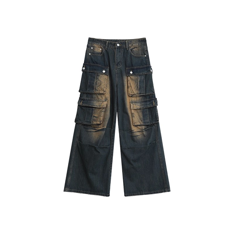 【デザイン感】MULTI-POCKET CARGO JEANS STRAIGHT FIT DG008161