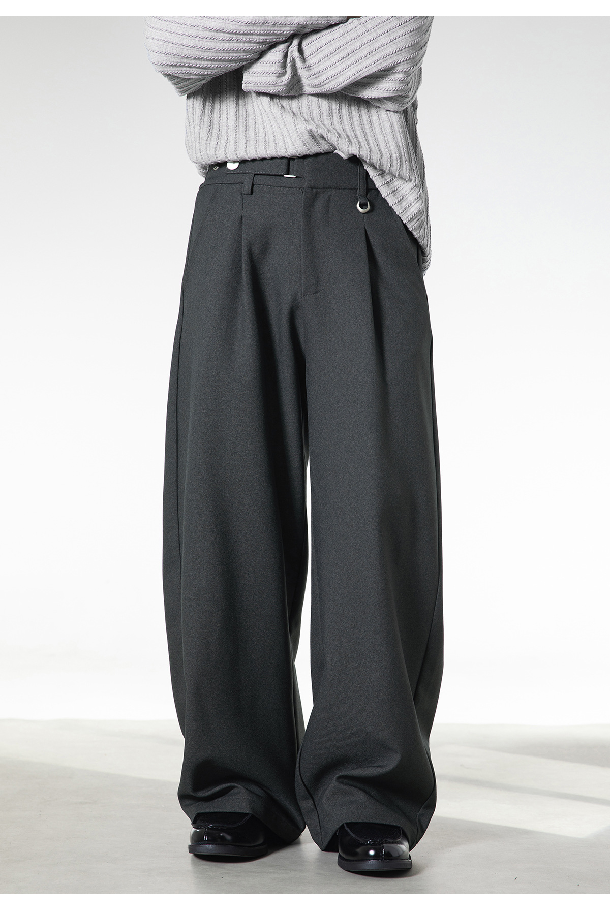 Men's Old Money Pleated Trousers – Loose Fit Straight Draped Casual Dress Pants